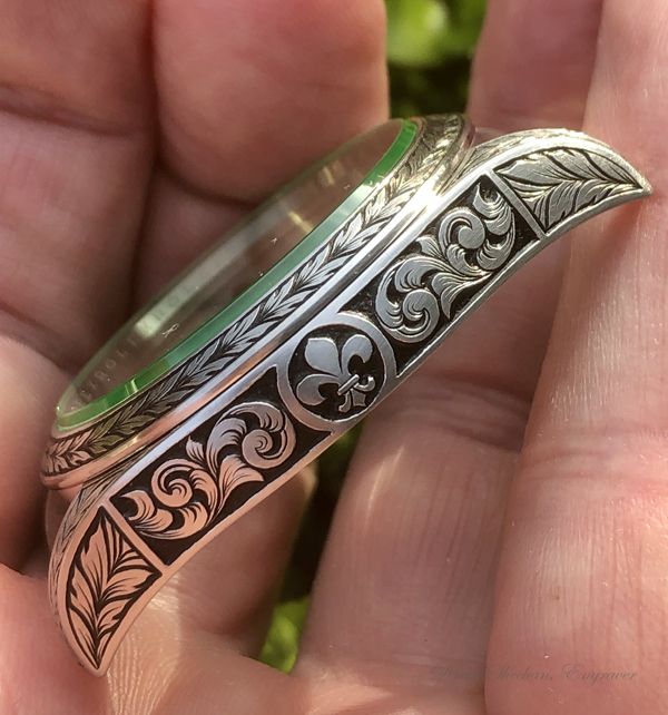 Custom Rolex Engraving - DAVID SHEEHAN ~ ENGRAVER Watch Engraving, Metal Engraving, Cool Watches, Watches For Men, Gravure Metal, Custom Rolex, Rolex Milgauss, How To Wear Rings, Time Keeper