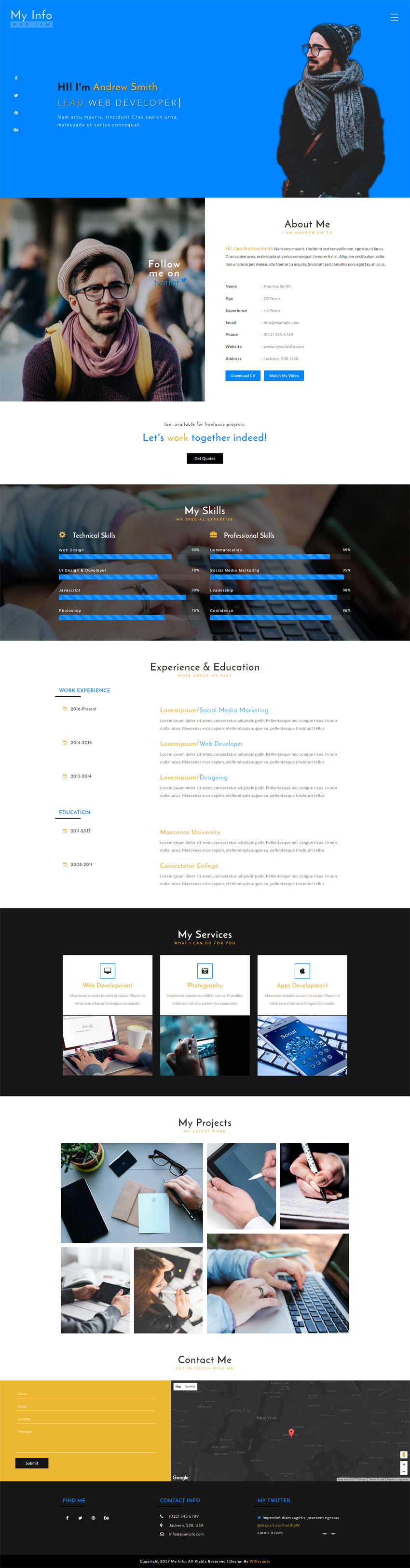 free personal profile templates
