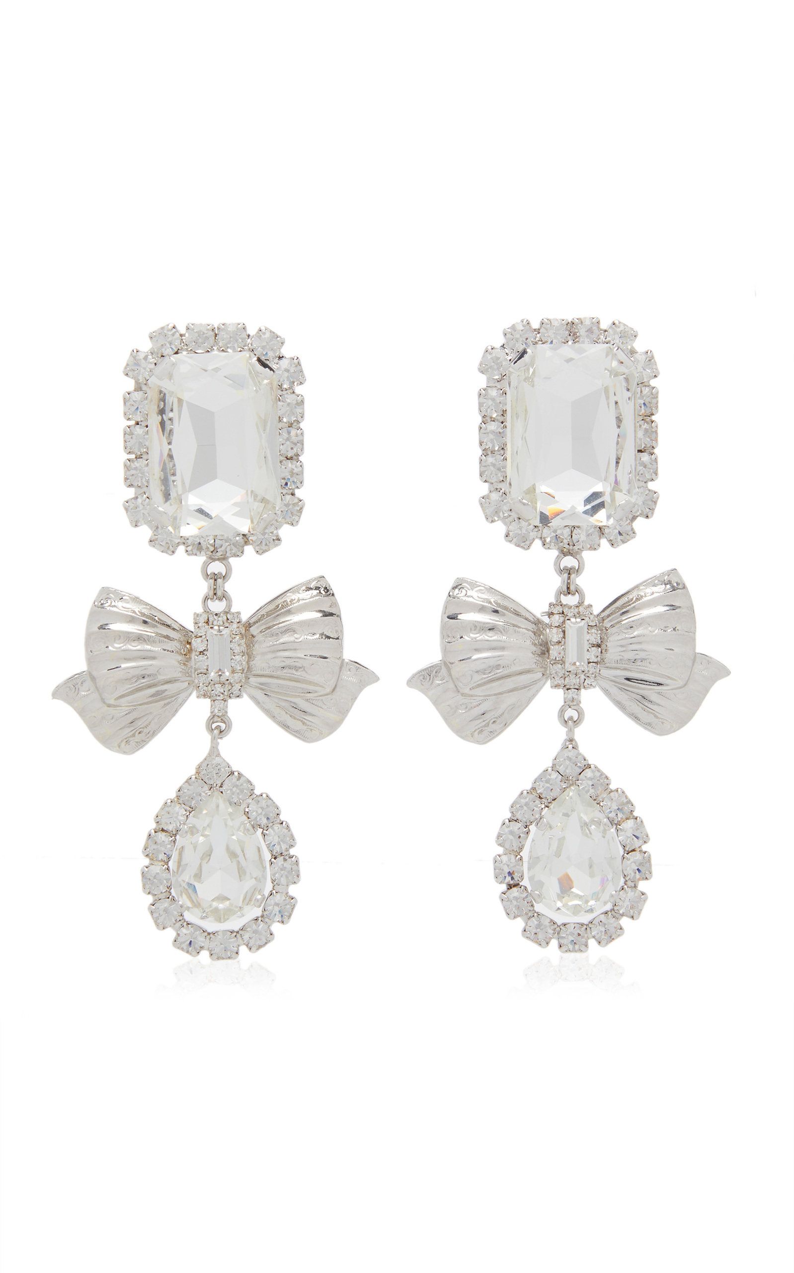 Alessandra Rich Embellished Drop Earrings Women S Jewelry And Accessories Earrings Alessandra Rich