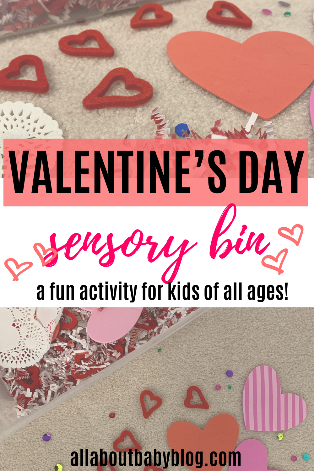 Valentine’s Day sensory bin
