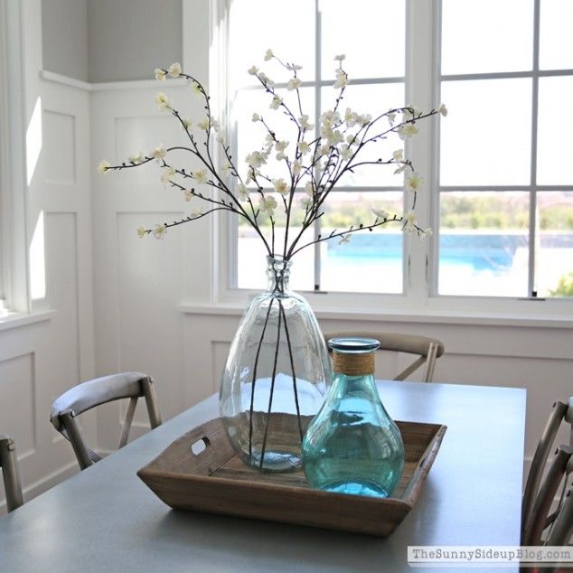 Spring In The Kitchen The Sunny Side Up Blog Table Centerpieces For Home Dining Room Centerpiece Dining Room Table Centerpieces