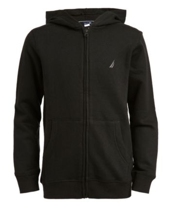 Nautica Boys Fleece Basic Logo Full Zip Hoodie