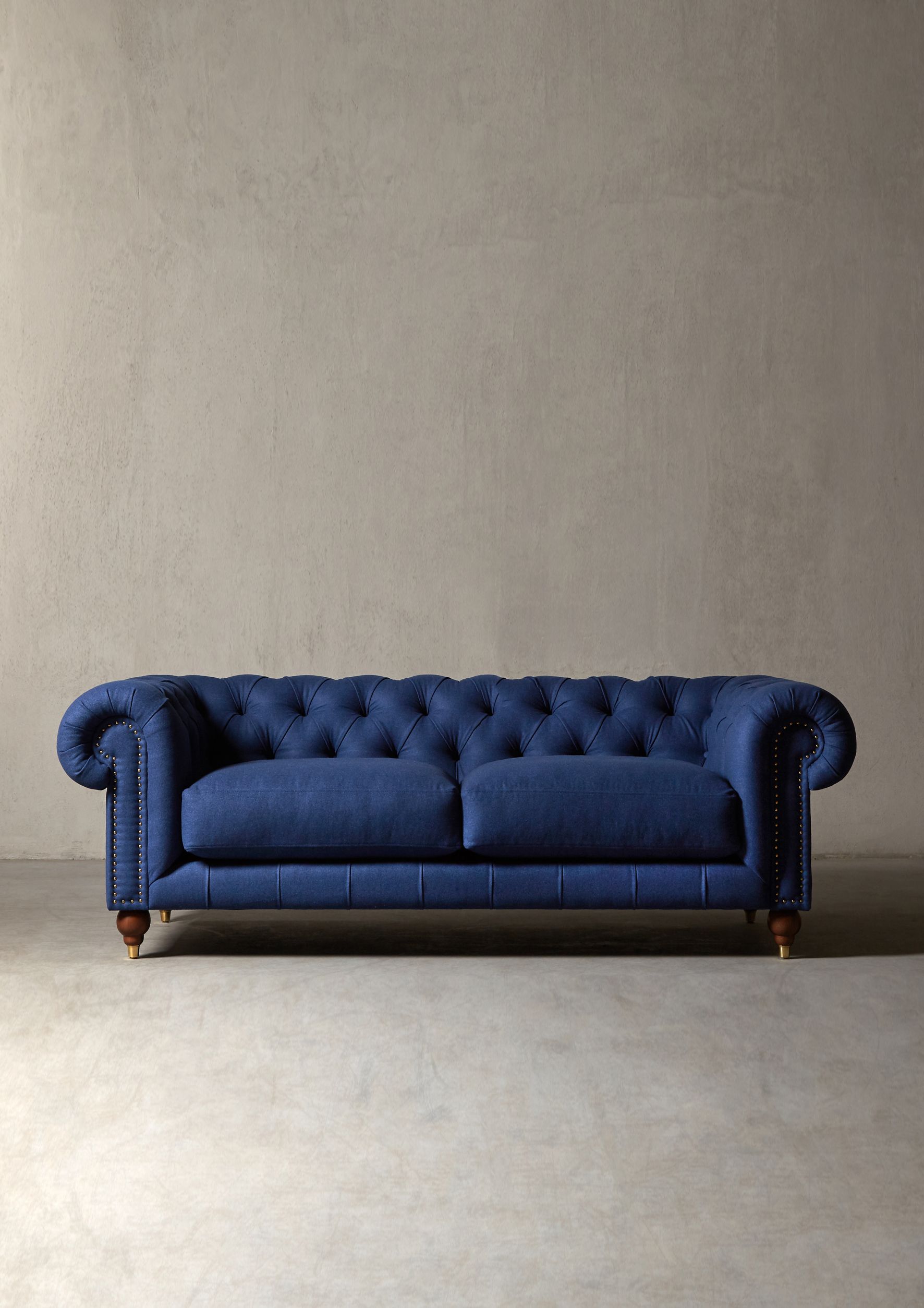 Winston In 2018 Design Pinterest Sofa Living Room And The Winston Sofa In Midnight Wool Swoon Editions Swooneditions Chesterfieldsofa Bluesofa
