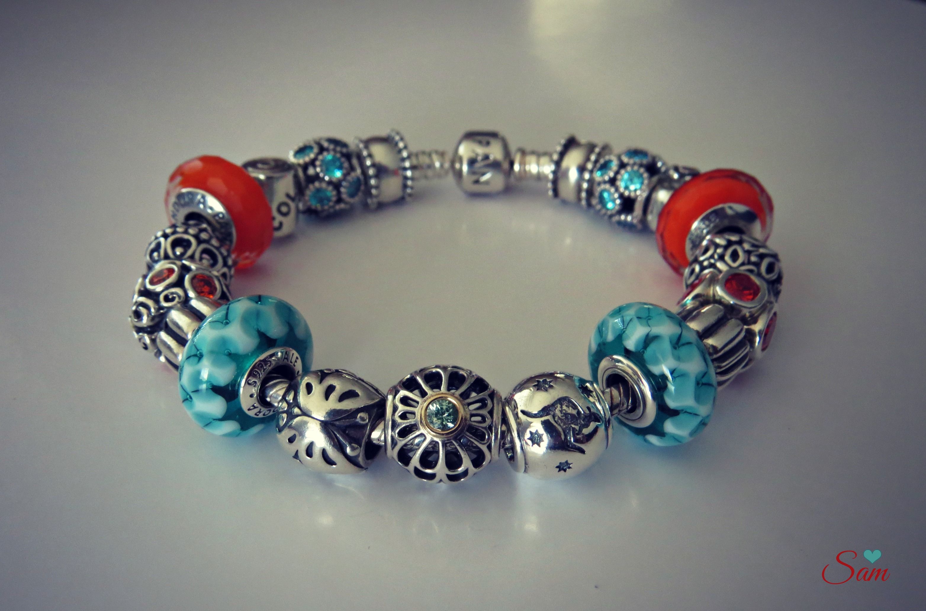 PANDORA Orange and Teal Murano Bracelet. | www.goldcasters.com ... PANDORA Orange and Teal Murano Bracelet. | www.goldcasters.com ...