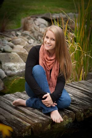 Female High School Senior Portraits Barefoot