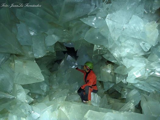 the giant crystal cave in mexico under naica mountain gaint