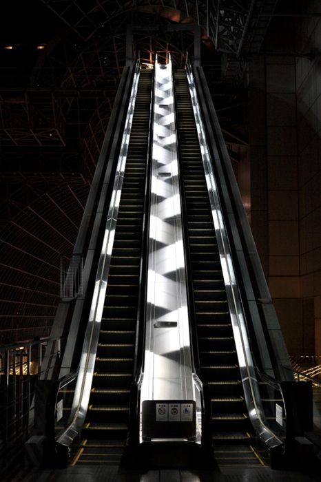 Satoshi Okazaki Escalator Facade Lighting Stairs Facade Lighting