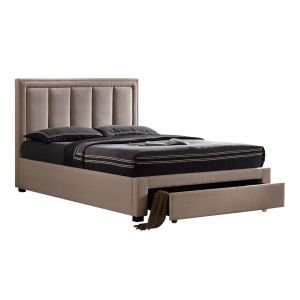 Atlanta Fabric King Bed With 1 Drawer In Sand Casafina Frame Atlanta Fabric King Bed With 1 Drawer, King Bed Frame Atlanta
