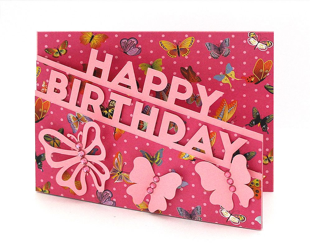 Sentiment Edge Cards Cricut Birthday Cards Birthday Cards Happy Birthday Cards