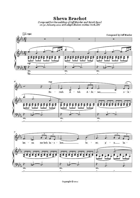 Sheva Brachot Wedding Ideas Pinterest Sheet Music Pdf And Sheva Brachot