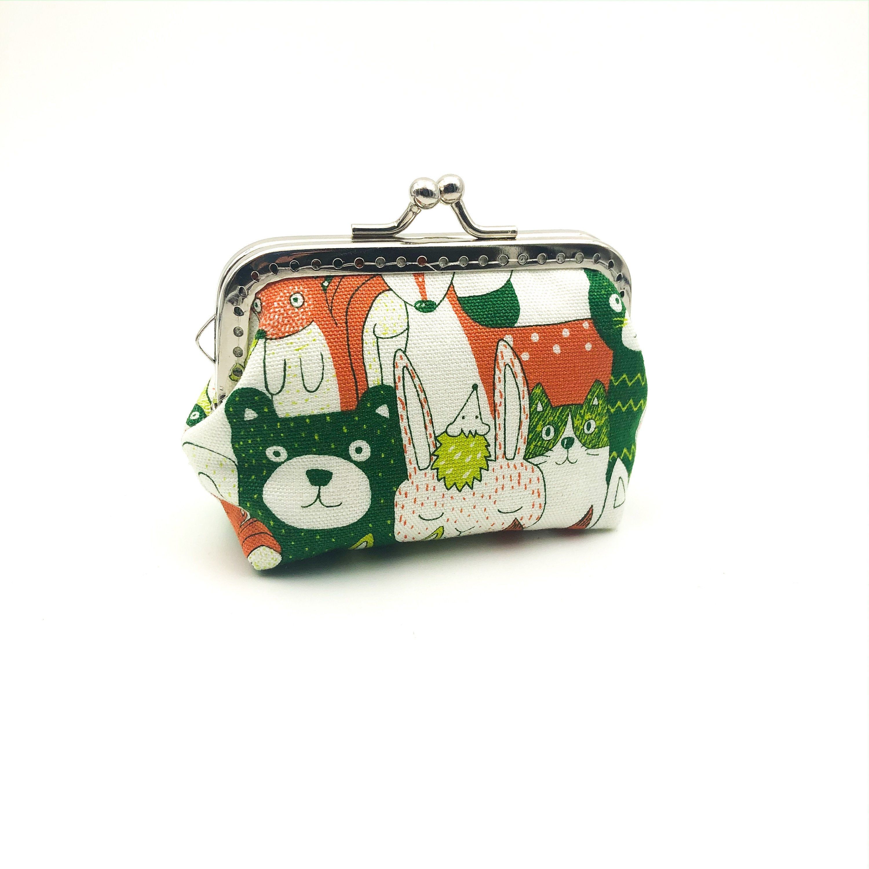 Small and Cute Colourful Fur Coin Purse Clasp Purse Framed Purse Kisslock Purse Free Shipping