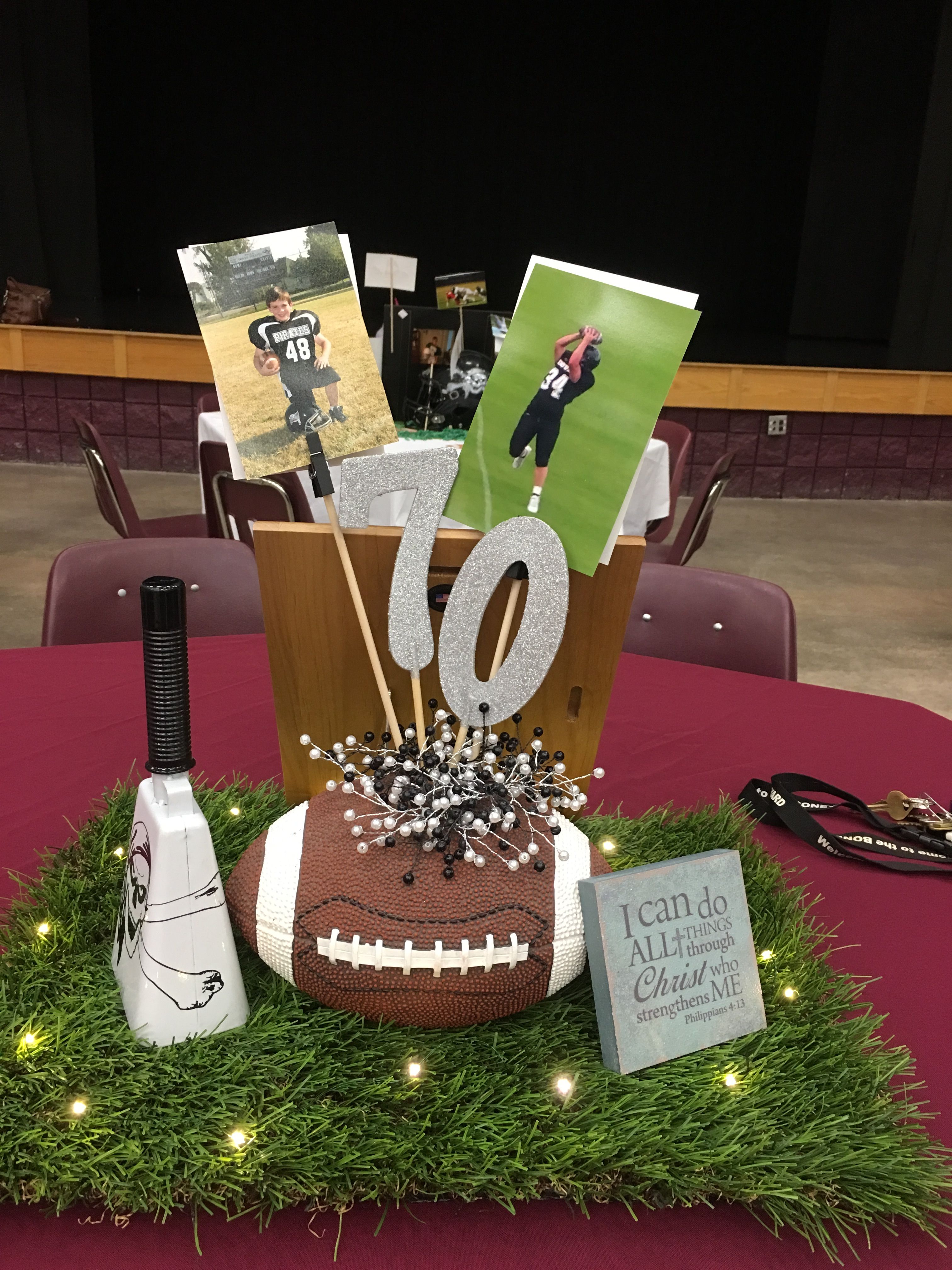 Football Themed Graduation Party Centerpiece F1d7f8140fe5f05b9b6e7b3f7236fc12
