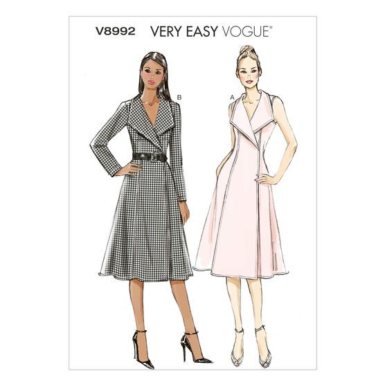 Vogue Patterns Misses Dress V8992 Wrap Dress Sewing Patterns