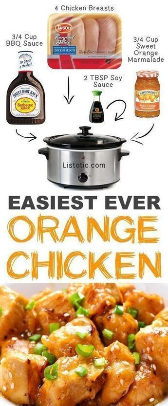 Orange Chicken #healthycrockpotrecipes