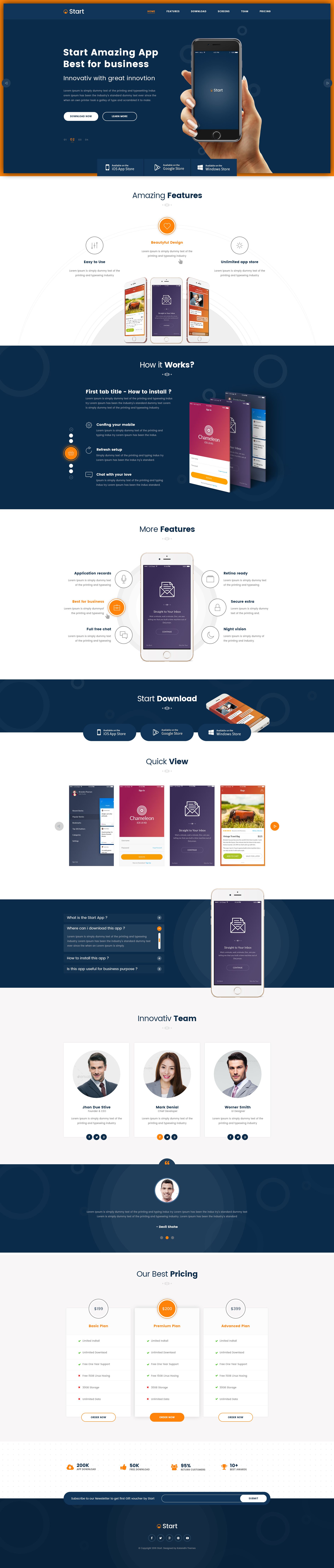 start app landing page psd template psd templates template and app app landing page psd