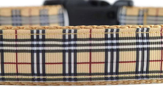 Dog Collar And Leash Burberry Dog Collar Tan Plaid Dog Collars