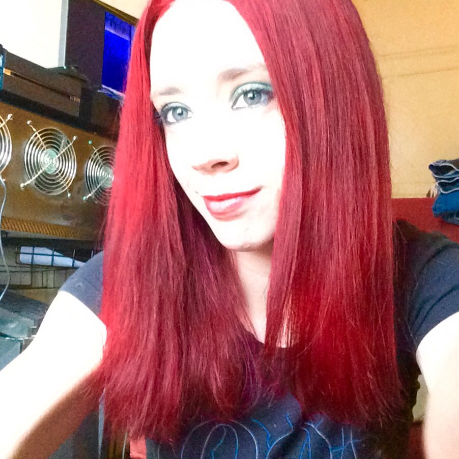 Manic Panic Infra Red Dye 3 Did It Myself On Bleached Hair Red Hair Color Shades Of Red Hair Bleached Hair