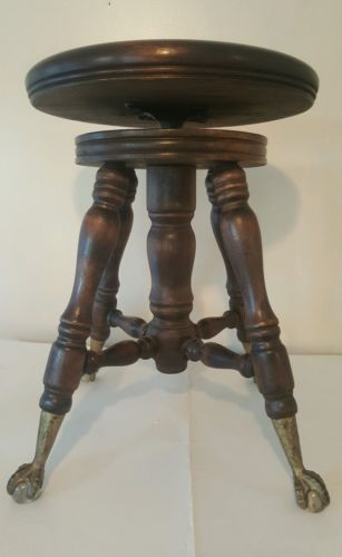 Antique Organ Piano Stool Gl Ball Amp Claw Feet A Merriam Co So Antique Organ Piano Stool Gl Ball Amp Claw Feet A Merriam Co So Acton M