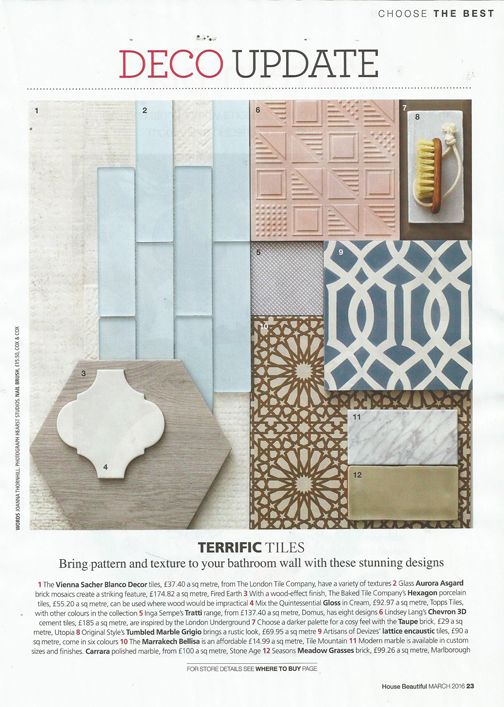 Decor Tiles Watford Impressive Did You Spot Our Vienna Sacher Decor Tiles In The March Edition Of Design Ideas Decor Tiles Watford Stunning Did You Spot Our Vienna Sacher Decor Tiles In The March Edition Of 2018