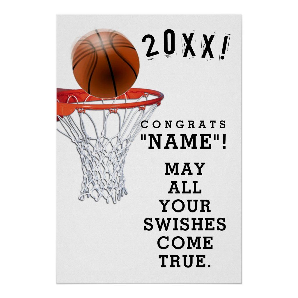 basketball graduation Poster