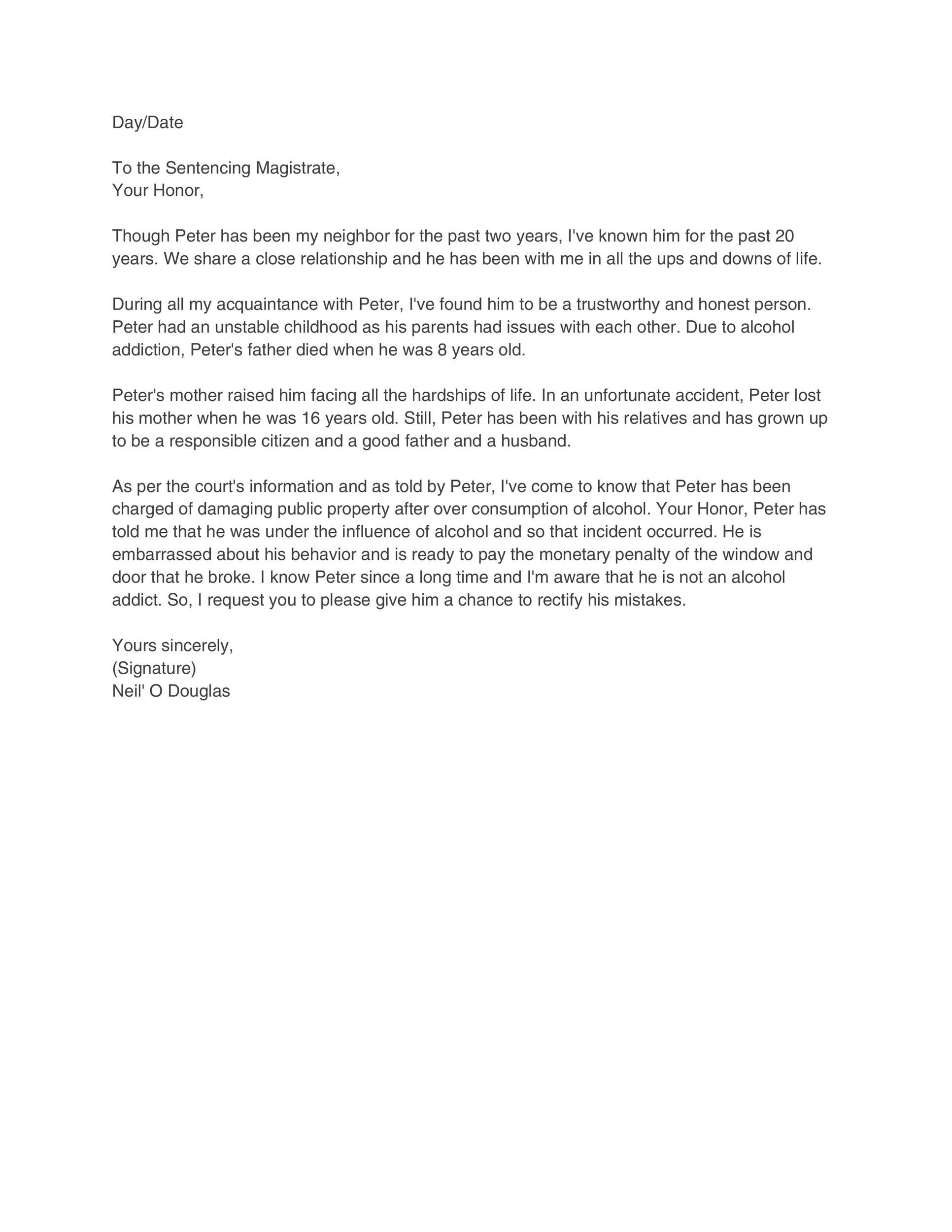Personal Reference Letter Sample Reference Letter For Student 