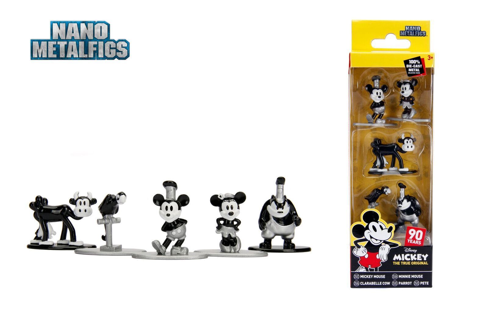 Disney Mickey Mouse 4/" Steamboat Willie Jada Toys Metalfigs Diecast Figure NEW