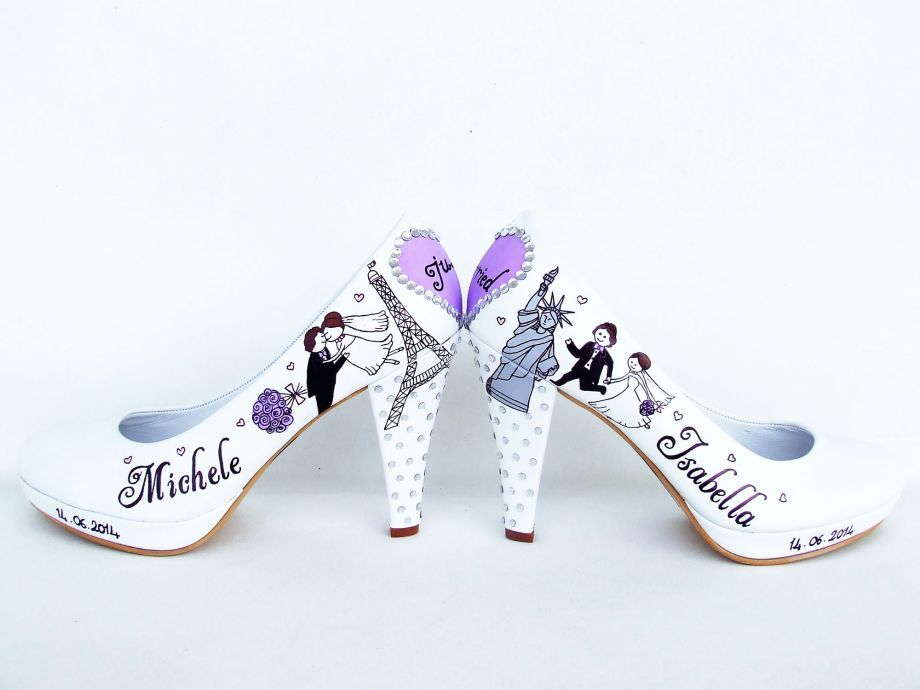 Paris&NewYork Balayı Gelin Ayakkabısı Zet.com'da 285 TL Purple Bridal Shoes, Purple Wedding Theme, Lilac Wedding, Paris Wedding, Travel Wedding, Unique Wedding Shoes, Unique Shoes, Custom Wedding, Keepsake Wedding Gift