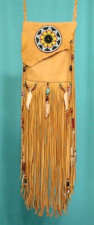 Cynthia Whitehawk Apache Eagle Spirit Sunflower Large Shaman Cynthia Whitehawk Apache Eagle Spirit Sunflower Large Shaman Medicine Bag Native American