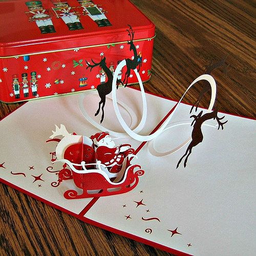 blogged a collection of holiday cards and paper y gifts that blogged a collection of holiday cards and paper y gifts that includes this lovepop cards santa card paper art paper craft round ups pinterest cards