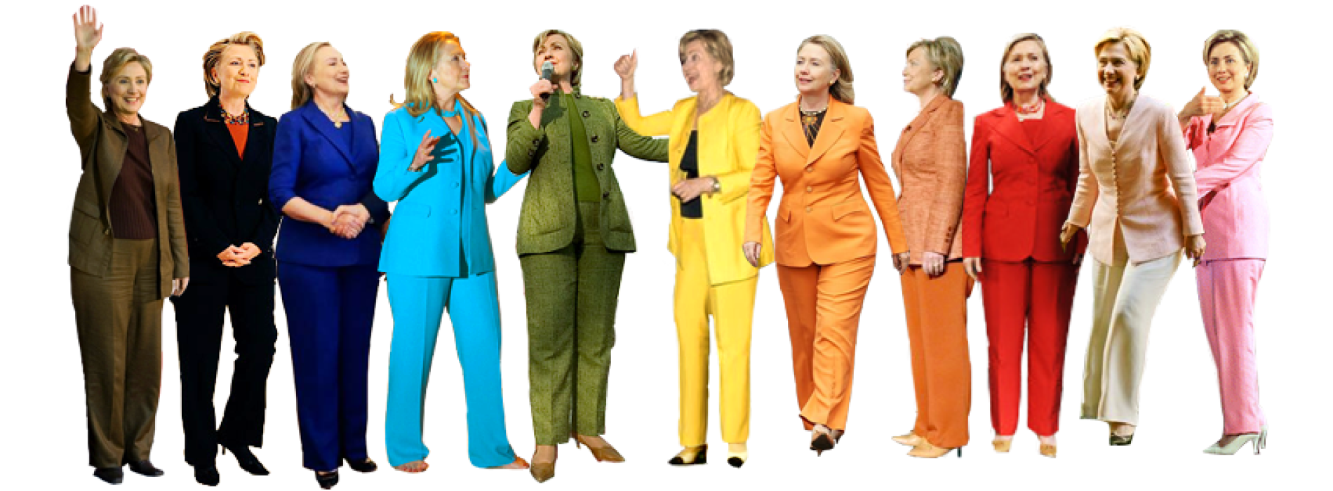 hillary pantsuit rainbow design inspo rando cool stuff