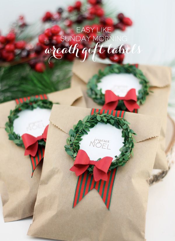 20 x contemporary Christmas Gift Tags /& 15 Kraft Bows Red Gold Gift Wrapping