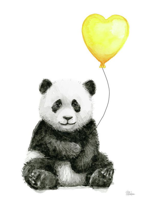 GORGEOUS GIANT PANDA FINE ART GREETING CARD