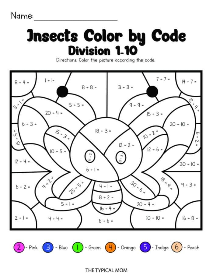 Division Color by Number