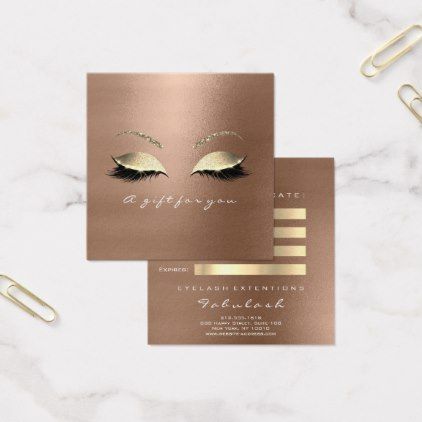 gift certificate rose coffe gold lashes makeup vip diy cyo diy gift certificates