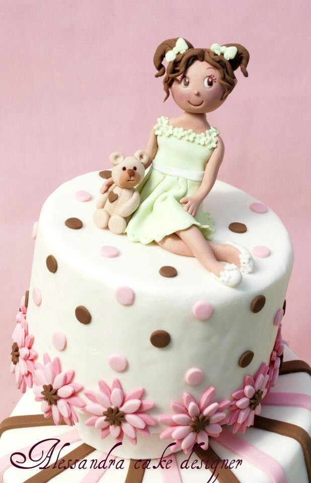 torta per compleanno con bimba Torte, Dolci, Cibo