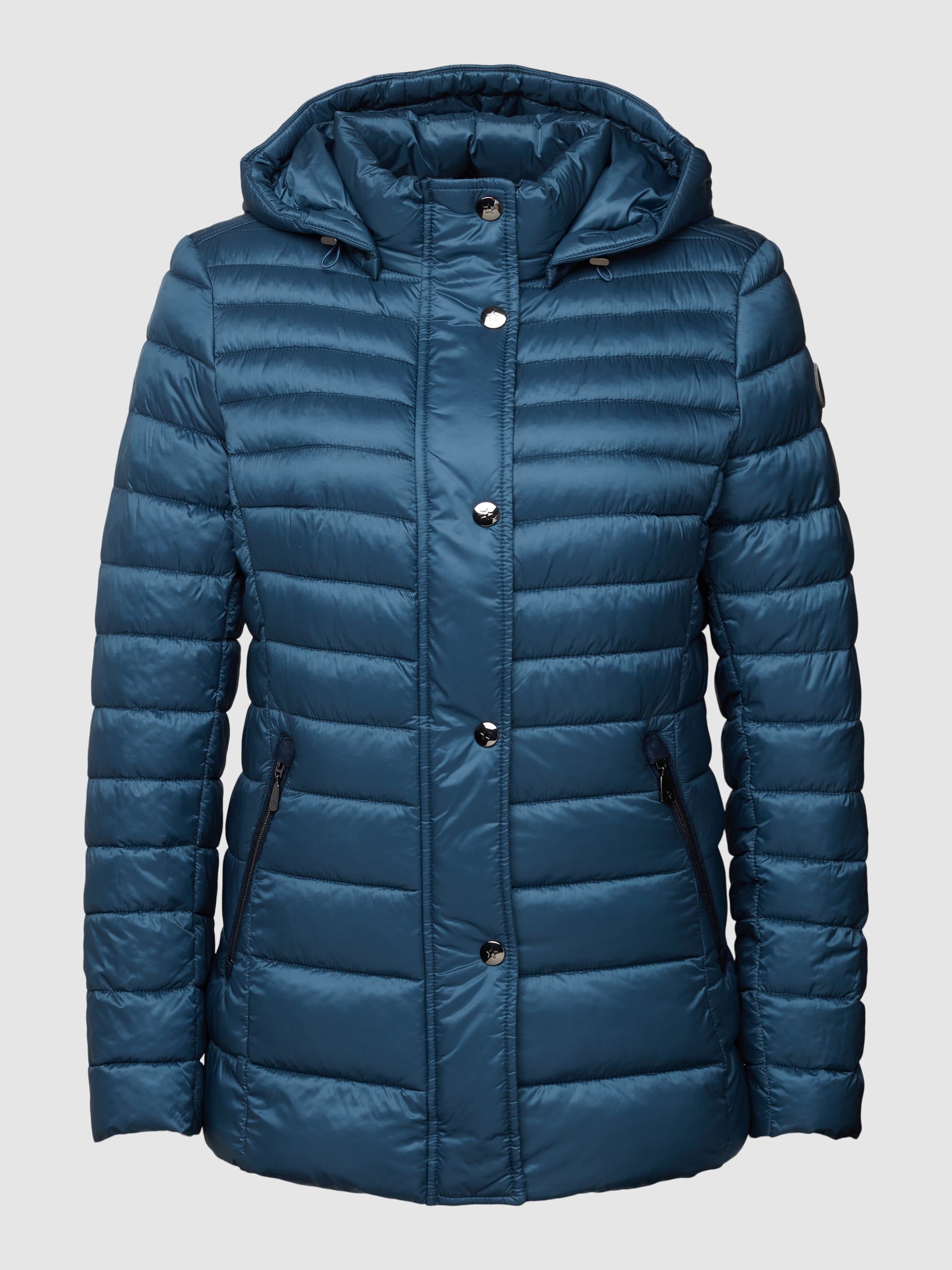 Gewatteerd jack voor dames van Gil Bret;Duurzaam materiaal;Getailleerd model;Effen design;Afneembare capuchon met tunnelkoord;Deelbare ritssluiting met bies met drukknoop;Ritszakken opzij;Labelpatch van echt leer;Ruglengte bij maat 36: 69 cm;Schouderbreedte bij maat 36: 41 cm;Borstomvang bij maat 36: 50 cm;Mouwlengte bij maat 36: 63 cm Puffer, Winter Jackets, Material, Design, Products, Fashion, Back Stitch, Cowl, Leather