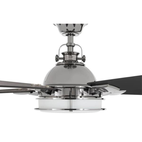 Home Decorators Collection Kennedy 56 in. LED Gunmetal Ceiling Fan with