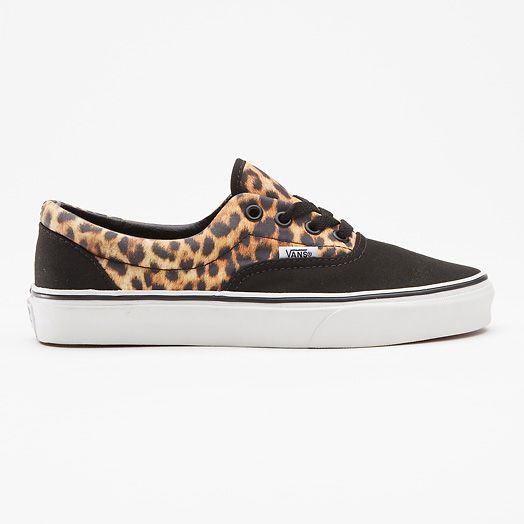 vans leopard print era trainers