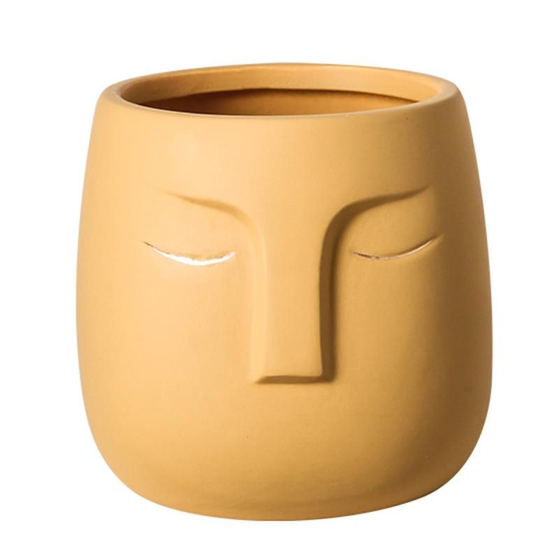 🌿Nordic Style Planter - Yellow / 16.5L x 16.5W x 16H cm / 50