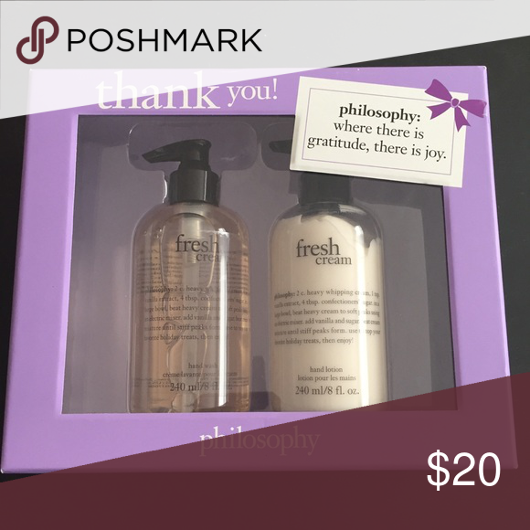 Fresh Cream hand wash & lotion NIB Philosophy Fresh Cream Hand Care Set