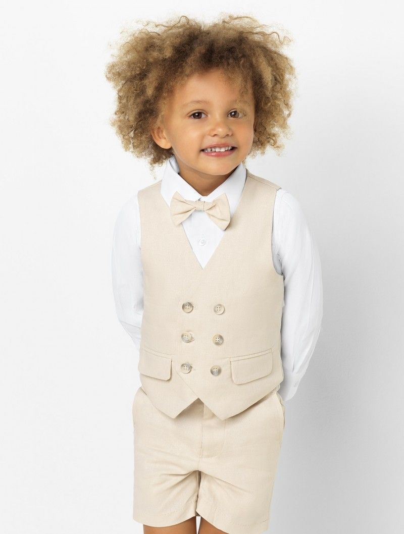 Boys Suits Cream 4 Piece Waistcoat Suit Wedding Pageboy Christening Outfit