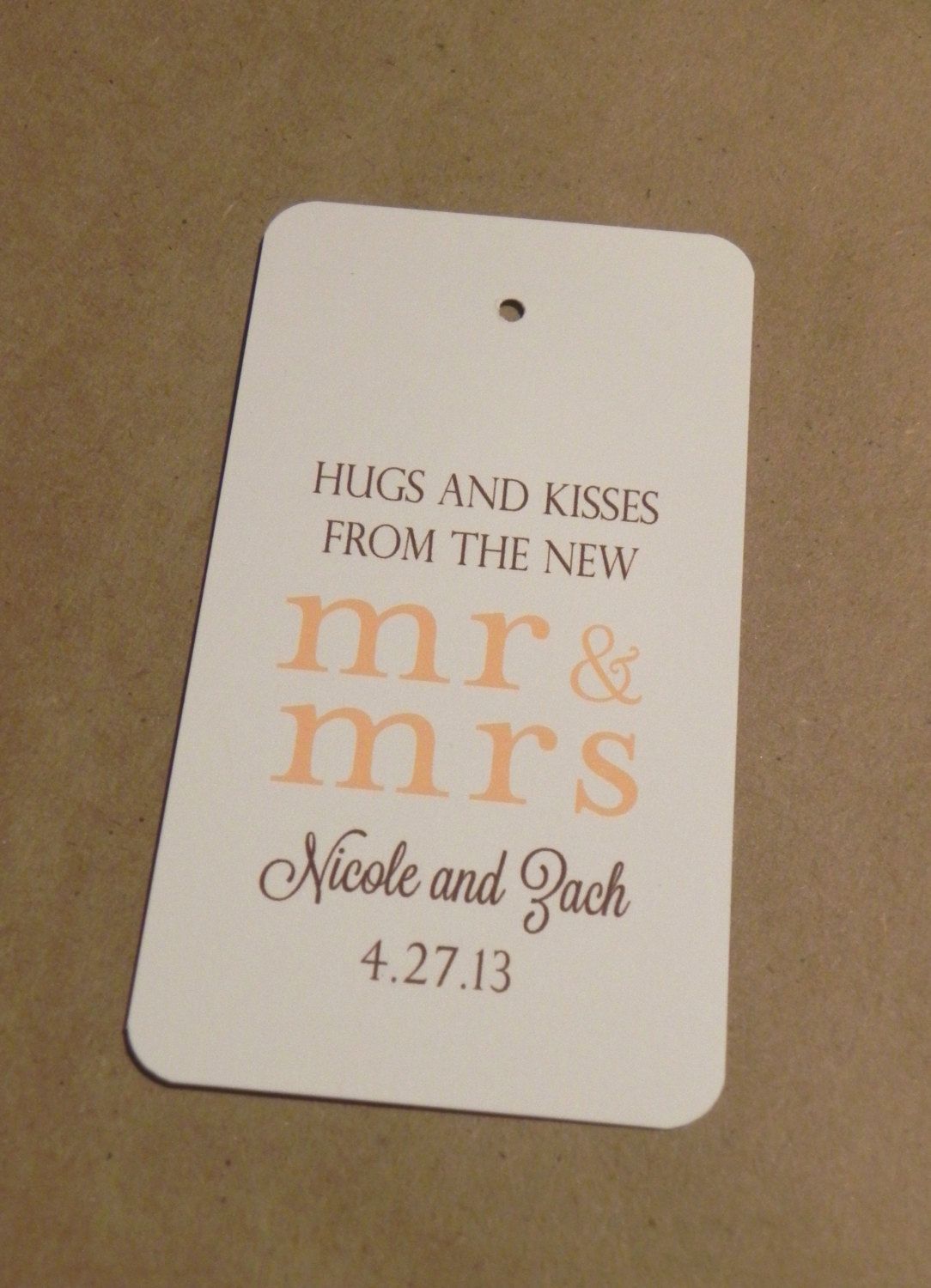 Wedding Favor Tag Hang Mr And Mrs Hugs Kisses Sweets Wedding Favor Tag Hang Mr And Mrs Hugs Kisses Sweets Treats Gift Welcome Label Twine From Darby Cards 0 55 Via Etsy