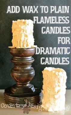 chunky-flameless-candles-country-design-style-PN #flamelesscandles #batterycandl...