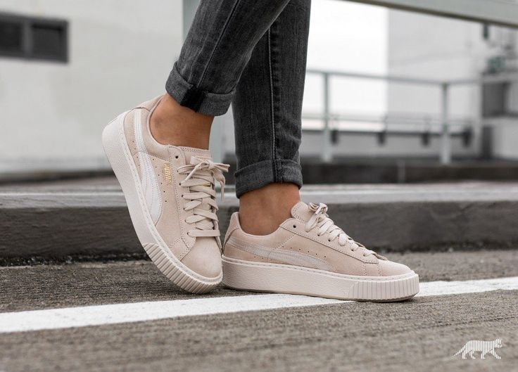 puma suede platform mono satin pink tint