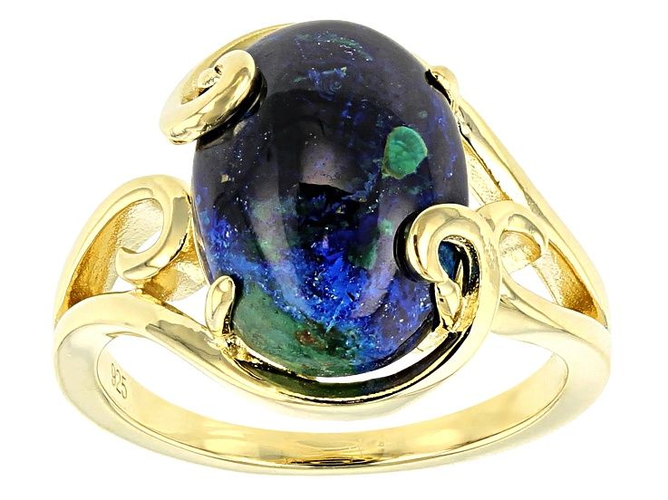 Nathis Oval Aqua Chalcedony And Blue Quartz Ring