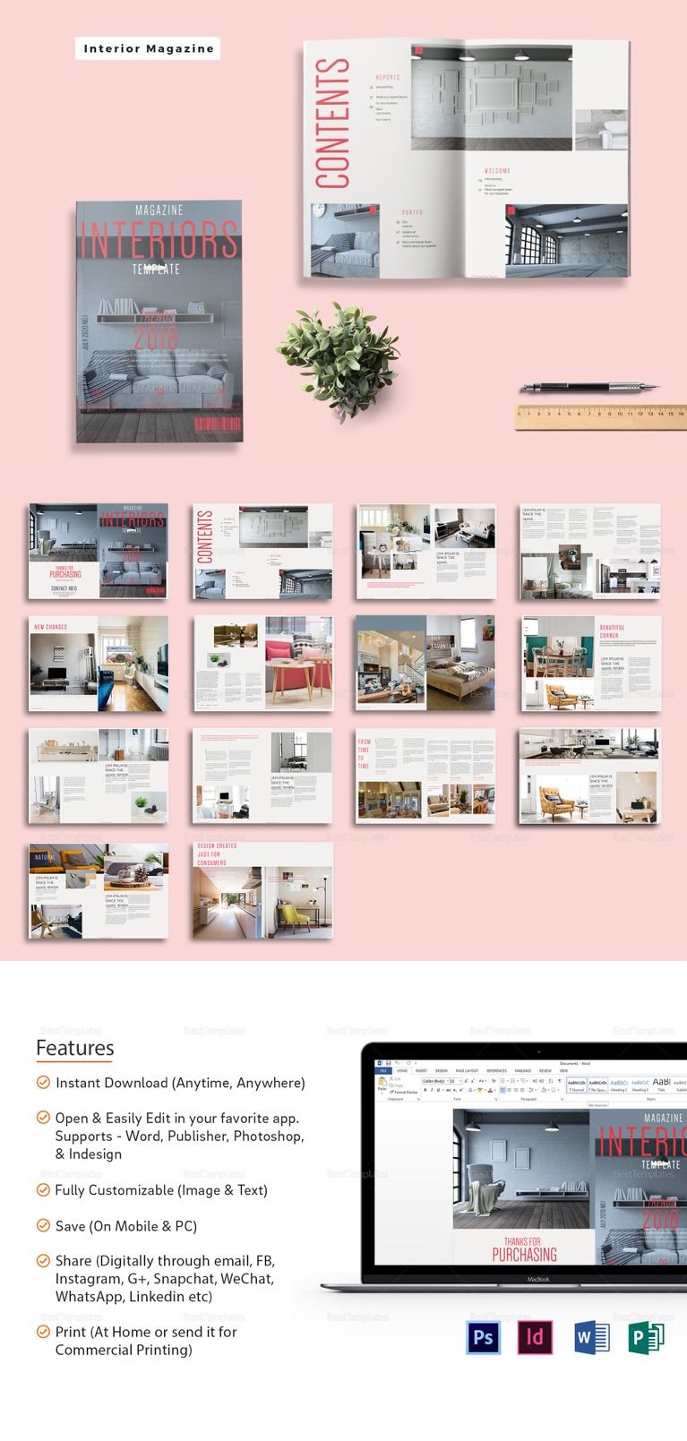 Interior Magazine Template â±â± Magazine Templates Easy To Edit interior magazine template â±â± magazine templates easy to edit . showcase your interior design concepts to your clients with this easy toedit magazine template