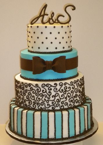 Blue And Brown Wedding Cake Cakes Blue And Brown Wedding Cake Cute Orlandoweddingflowers Www Weddingsbycarlyanes