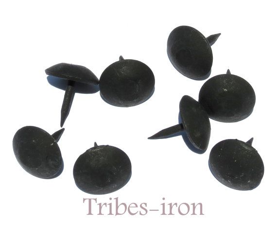 Six Iron Hammered Cross Clavos 1 7 8 Inch Decorative Nails Heads