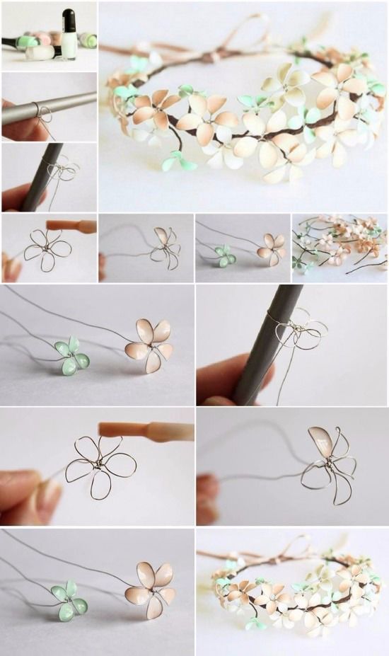 DIY nail polish flowers crown pictures, photos and images for Facebook, Tumblr, …, … DIY nail polish flowers crown pictures, photos and images for Facebook, Tumblr, …, …