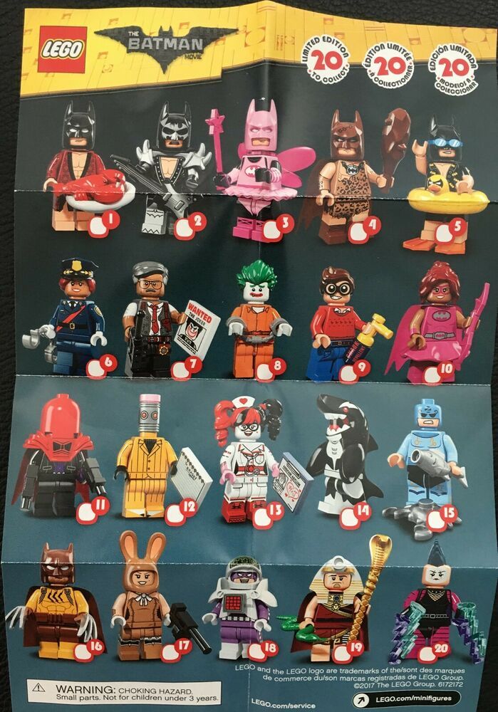 *Choose your Figure* Complete your set! 71017 BATMAN LEGO MOVIE minifigures